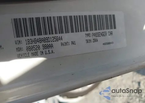 2009 Dodge Caliber Sxt z USA, uszkodzony, nr VIN 1B3HB48A89D125644